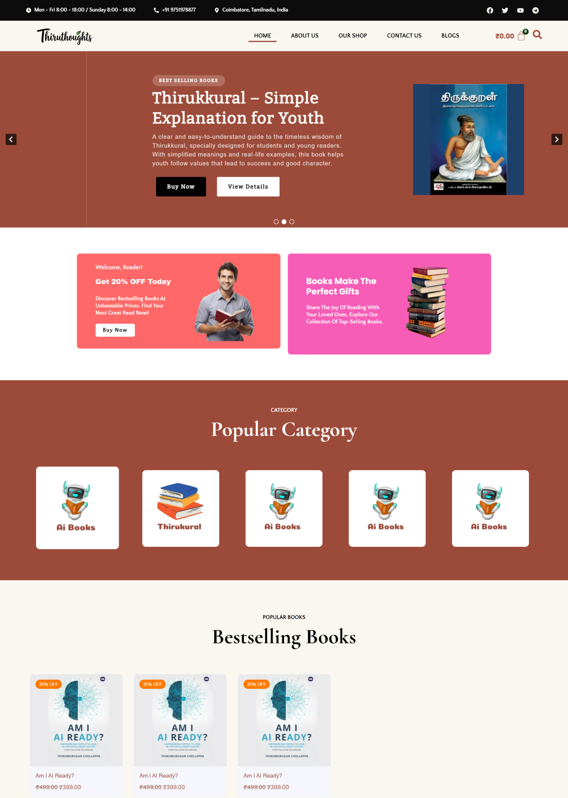 Best Selling Books Website 