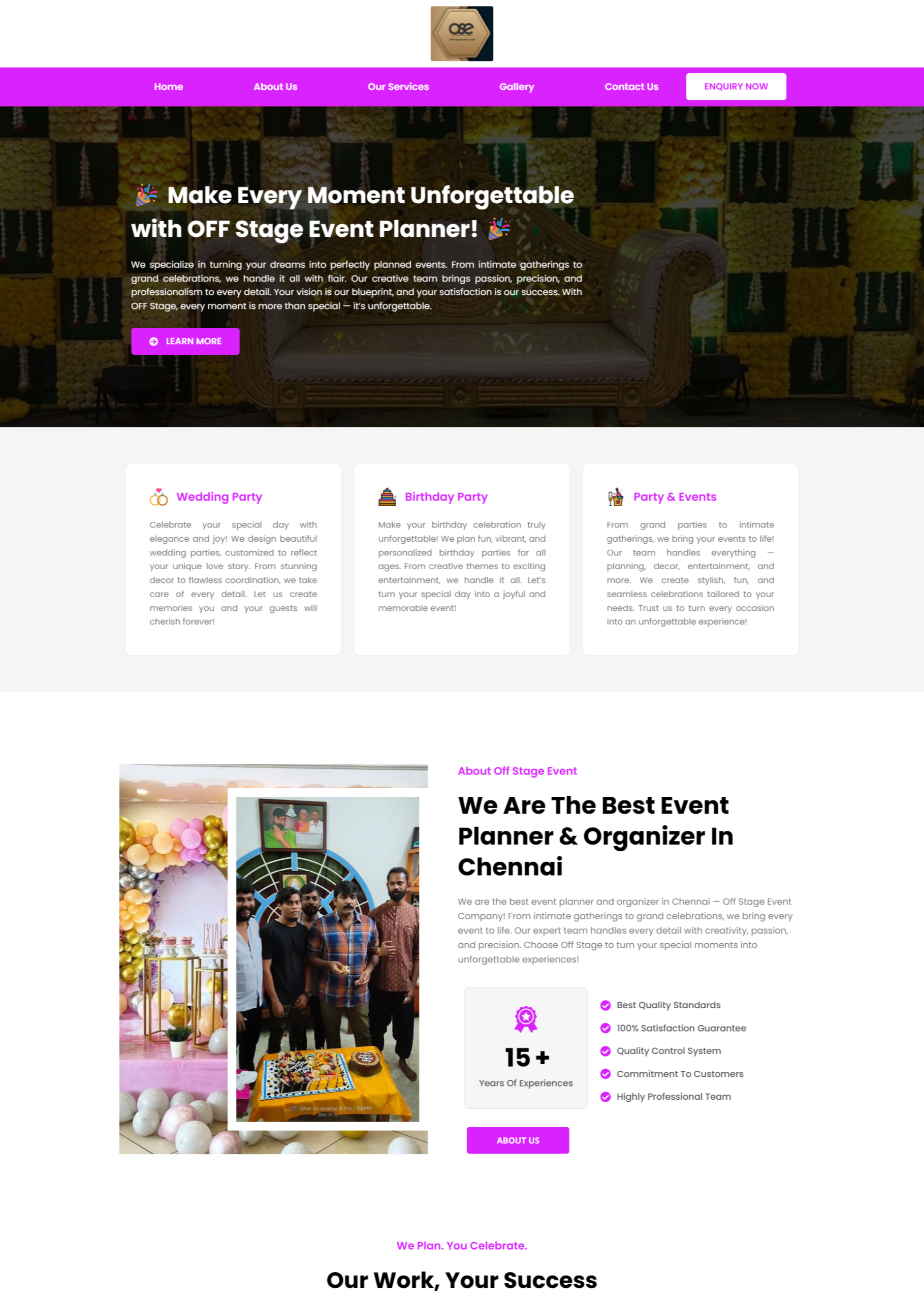 Event Planner Website