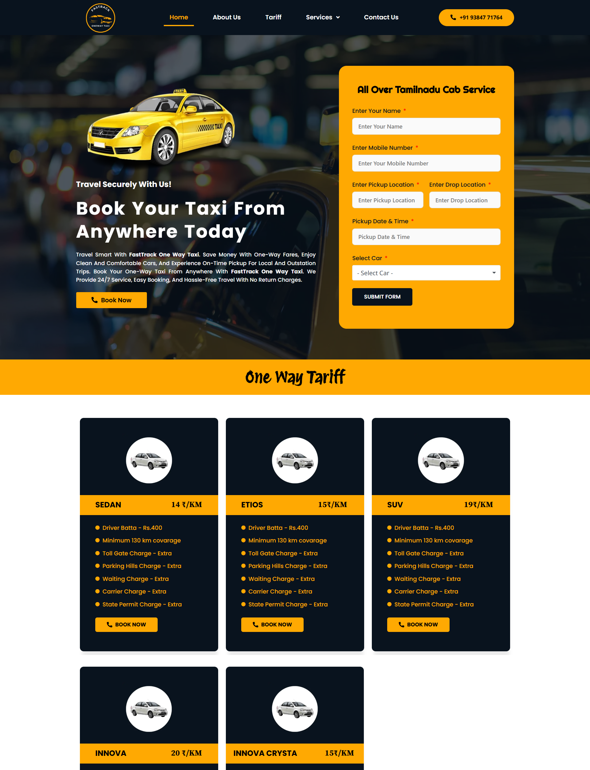 Taxi Website